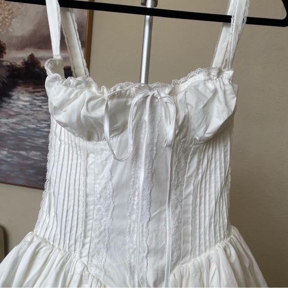 HOUSE OF CB L D-DD Taller  'Pietra' White Corset Mini Dress NWOT Large - Picture 9 of 11